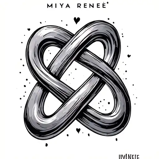 "MIYA RENEE" infinity symbo regular tattoo design idea