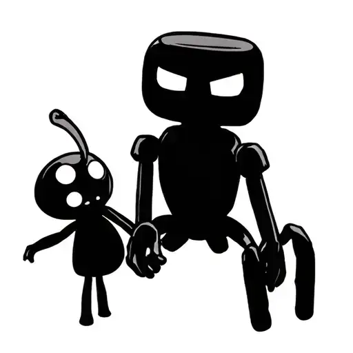 Enderman and pikmin tattoo design idea