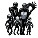 spiderverse and 3 siblings tattoo design idea