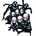 spiderverse and 3 siblings tattoo design idea