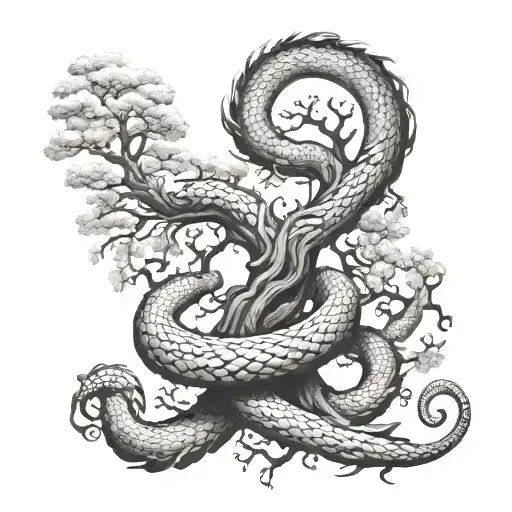 jormungandr yggdrasil tree tattoo tattoo design idea