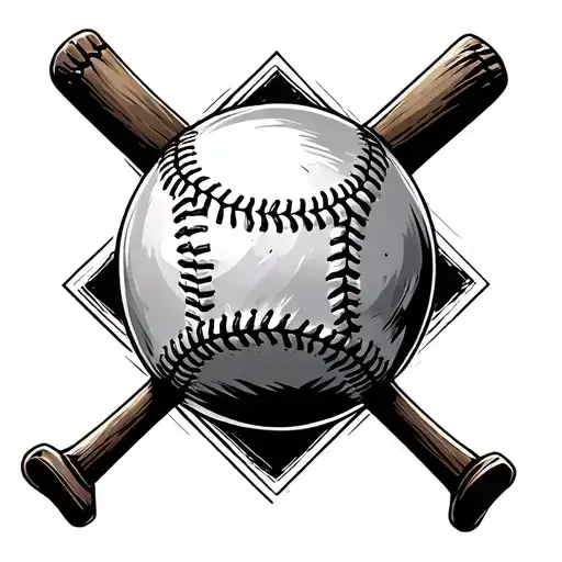 Baseball Cross tattoo design idea