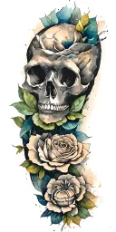 Watercolor tattoo design idea