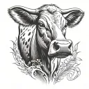 Breeding Cow tattoo design idea