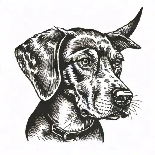 coonhound puppy  tattoo design idea