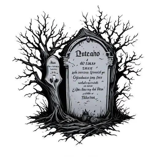 date of born tomorow graveyard tattoo design idea