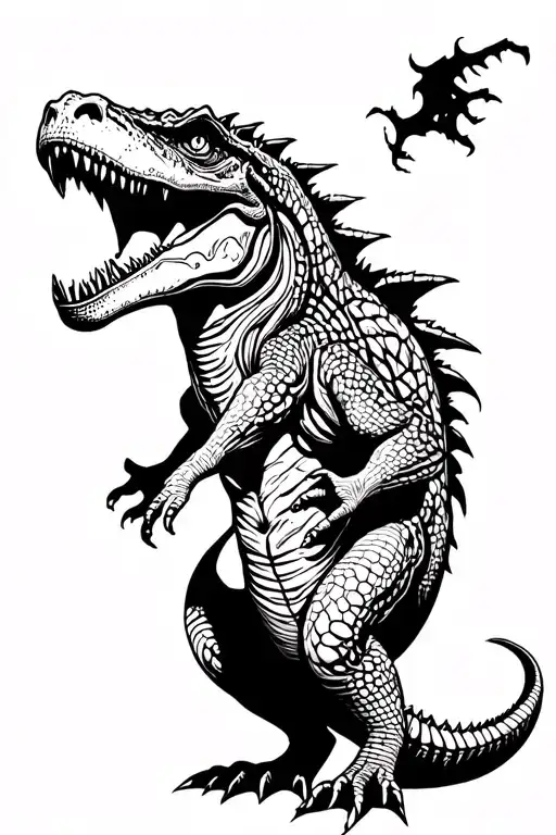 google game trex trying to catch tattoo design idea