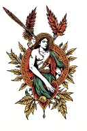 pagan Lithuanian strength inspired tattoo design idea