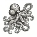 Octopus tentacles wrap around a Christmas tree decoration tattoo design idea