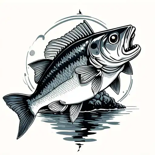 Gone Fishing tattoo design idea