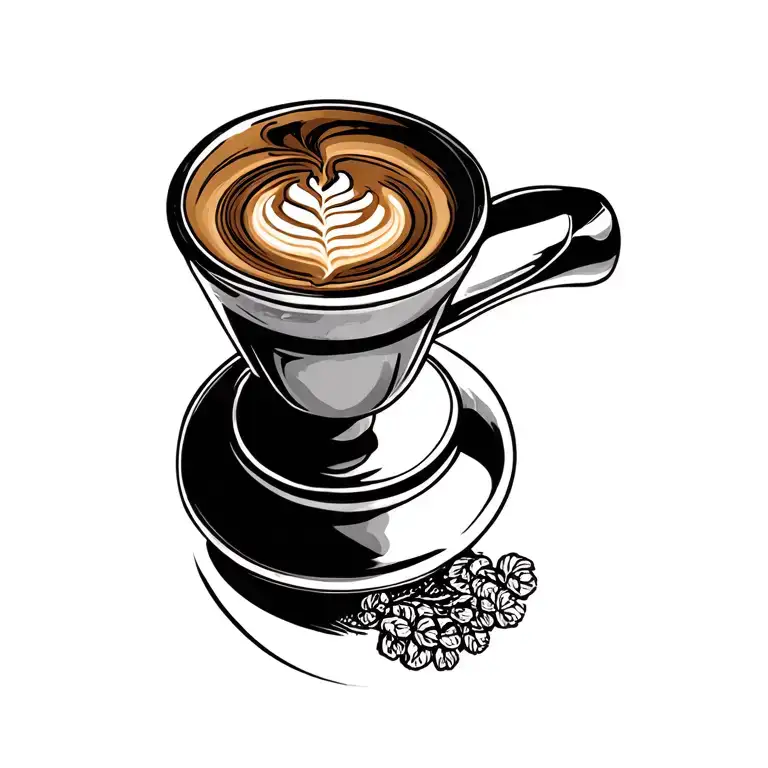 espresso tamper tattoo design idea