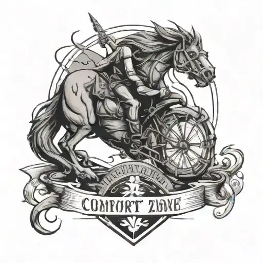 getting out of your comfort zone and taking risks tattoo design idea