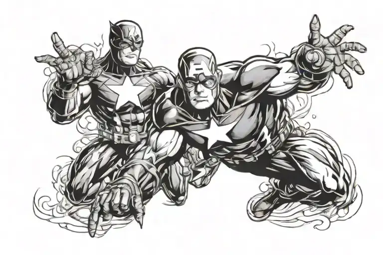 marvel comics tattoo design idea