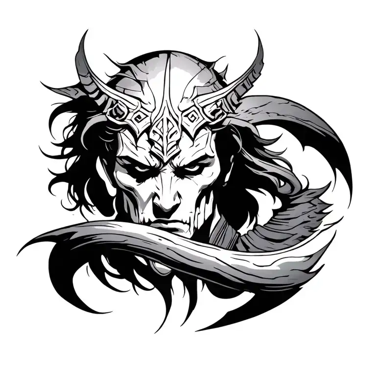 Warrior Of The Resilience & Persistence tattoo design idea
