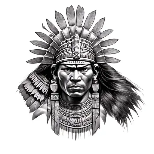 Mayan warrior tattoo design idea