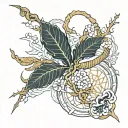 kintsugi art tattoo design idea