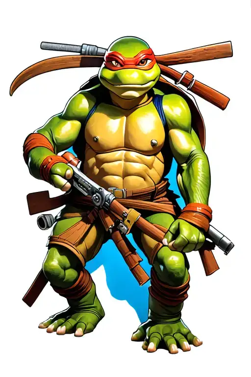 Teenage mutant ninja turtles tattoo design idea