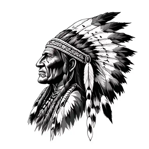 Blackfoot Indian tattoo design idea