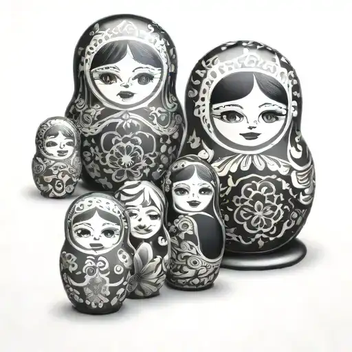 nesting dolls tattoo design idea