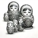 nesting dolls tattoo design idea