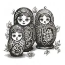 nesting dolls tattoo design idea