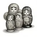 nesting dolls tattoo design idea