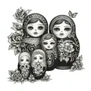 nesting dolls tattoo design idea