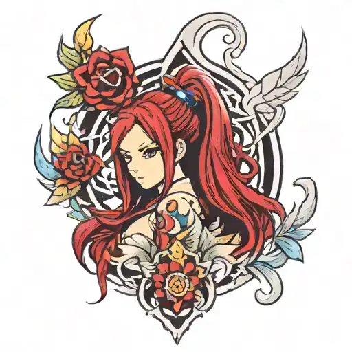 Erza scarlet tattoo design idea