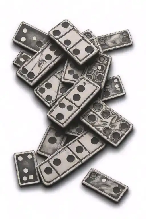 dominoes 5 blank and 1 and 9  tattoo design idea