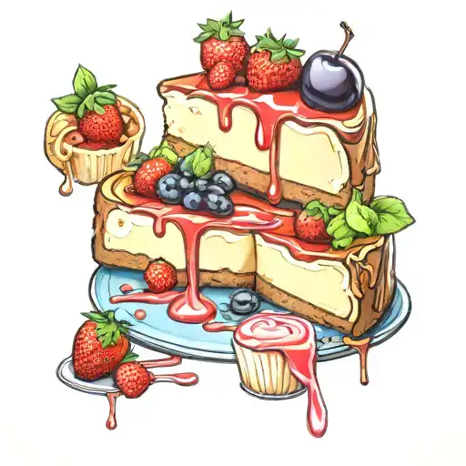 cheesecake tattoo design idea