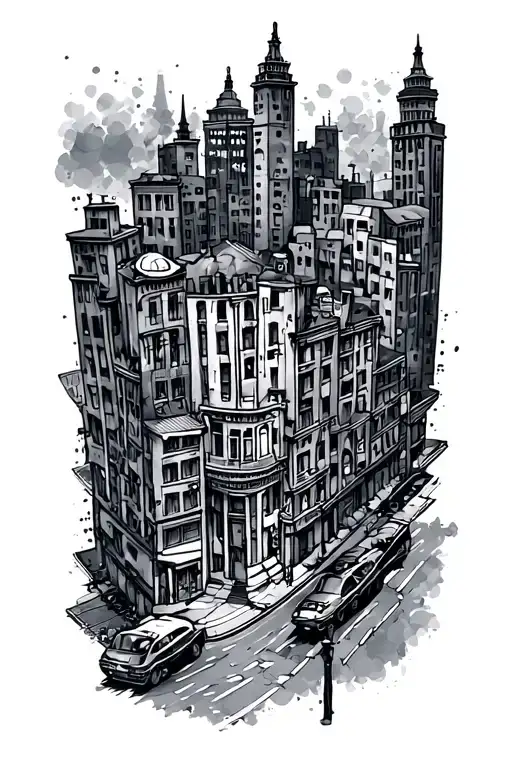 jewish city holocaust survivor tattoo design idea