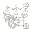 libra taurus zodiac signs tattoo design idea