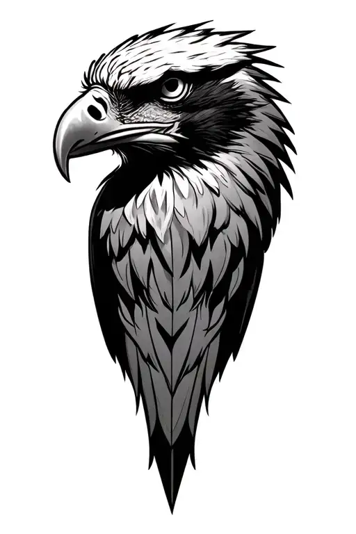 eagle head tattoo design idea