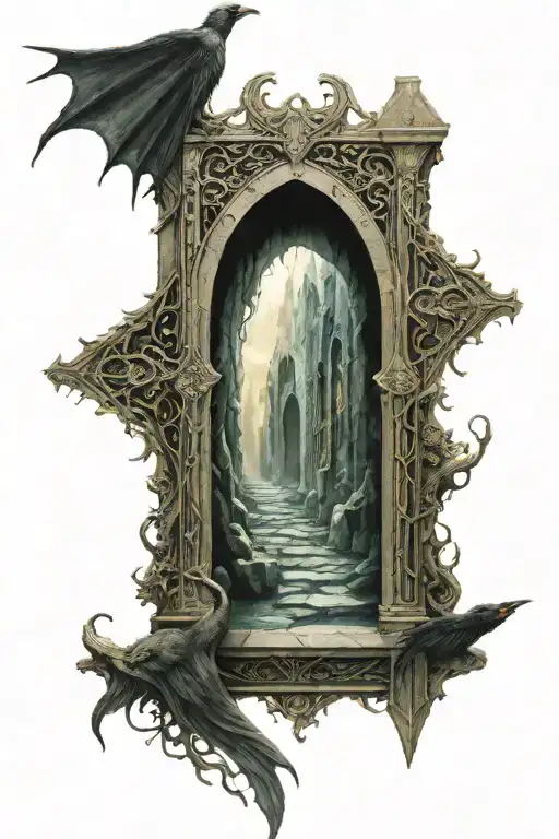 Gate of Moria, with ‘family and loyalty’ in elven script tattoo design idea