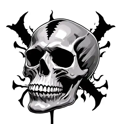 skull gothic inspired tattoo tattoo design idea