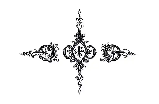 "5 1 5 0 vertical " tattoo design idea