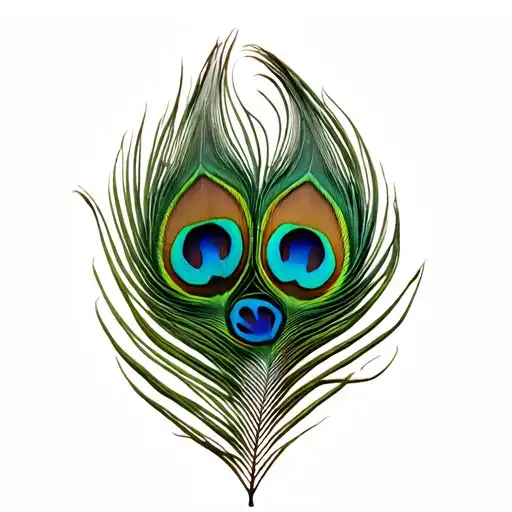 nine peacock feather interwined in a circle tattoo tattoo design idea