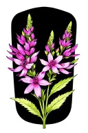 alaskan fireweed flower tattoo design idea
