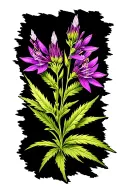 alaskan fireweed flower tattoo design idea