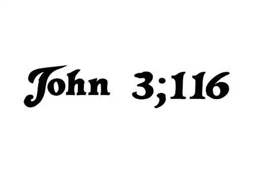 "John 3:16" tattoo design idea