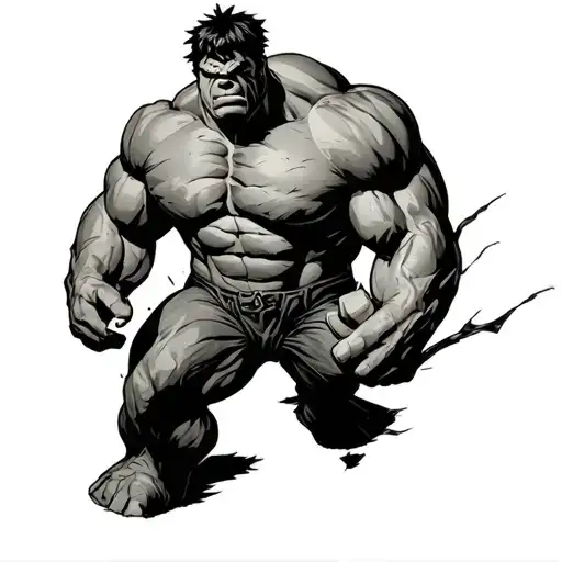 Hulk tattoo design idea