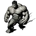 Hulk tattoo design idea