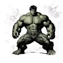 Hulk tattoo design idea