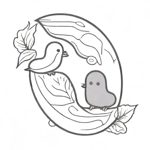 jelly bean and peanut shell friends tattoo design idea