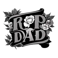 rip dad memorial tattoo design idea