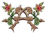 Celtic cross incorporated tattoo design idea