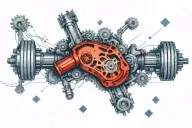 car transmission gearbox tattoo design idea