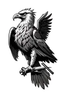 Albanian eagle with cross tattoo design idea