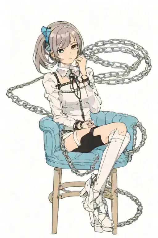 Sissy Slave Pink Leather Collar-with-chain-leash Pixie-cut Brown Hair Blue Eyes Flat Chest bondage on chair tattoo design idea