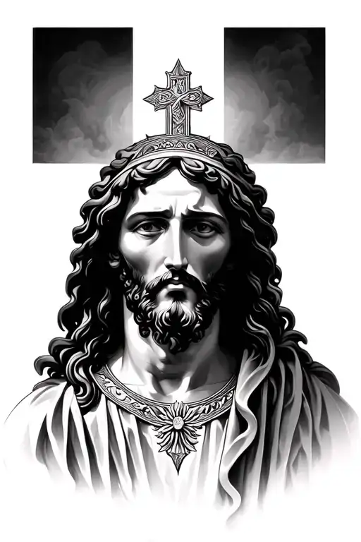 Jesus cross tattoo design idea